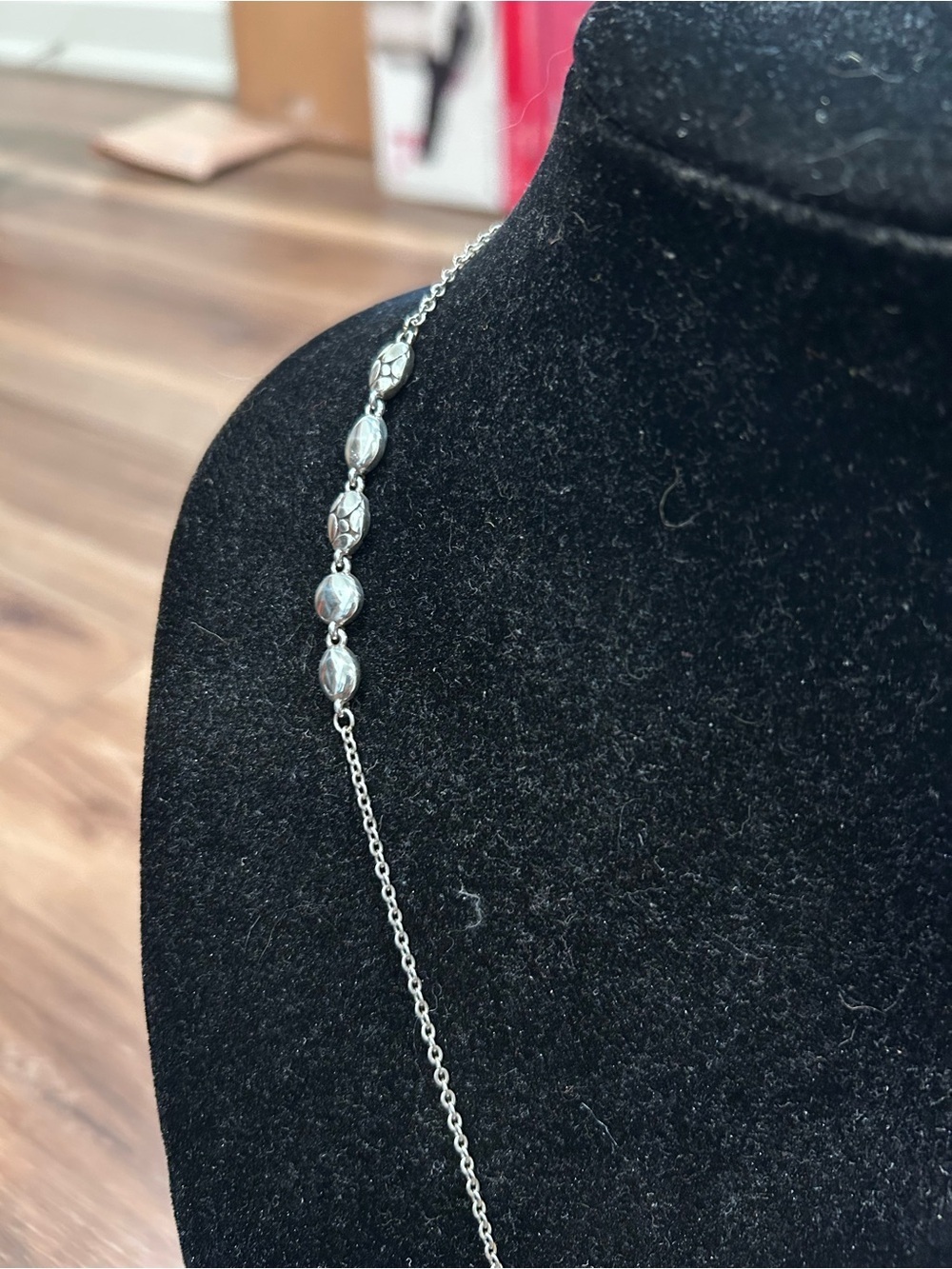 NWT Brighton silver tone chain necklace lobster claw statement costume - Picture 2 of 5